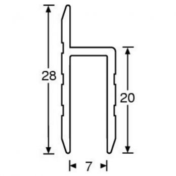 Adam Hall 6126 профиль h-образный 7 мм