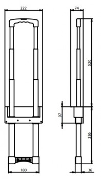 Adam Hall 3476041 ручка встраиваемая выдвижная 3-х позиционная
