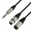 Adam Hall K4 YVMF 0300 аудио кабель REAN 6.3 мм Jack стерео - 1 x XLR (розетка) и 1 x XLR (вилка) 3 м